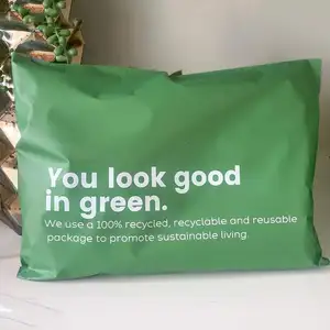 Umwelt freundliche Poly Mailer Zero Waste Verpackung Gedruckt 100% recycelt Mailing Bag Green Poly mailer