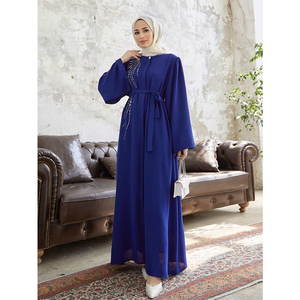 Abaya modeste du Moyen-Orient, robe musulmane pour femmes, Turquie, Dubaï, abaya ornée de perles, robe musulmane pour femmes - Product Image 1
