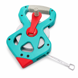 Misuratore <span class=keywords><strong>a</strong></span> nastro in fibra di vetro per impieghi gravosi con bobina aperta, strumento di misurazione <span class=keywords><strong>a</strong></span> manovella per lunghe distanze, per edilizia e topografia, 50m <span class=keywords><strong>Pollici</strong></span> mm - Product Image 1