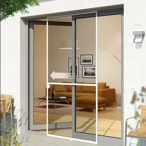 Groothandel Aluminium Frame Hordeuren Patio Insect Glijdende Vlieg Hordeur