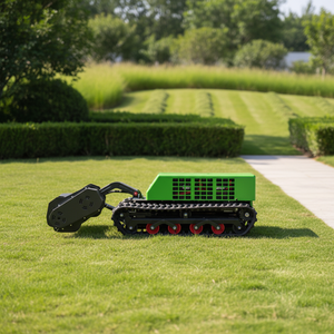 Industrial Remote Controlled Electric Crawler Lawn Mower Heavy-Duty Construction Long-Lasting <b>Battery</b> for Slope Rough Terrain - Product Image 1