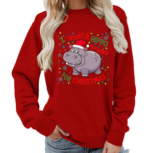 hot selling New Women's <strong>Christmas</strong> Round Neck <strong>Sweatshirt</strong> Versatile Loose Casual Long Sleeved <strong>Sweatshirt</strong> <strong>for</strong> Women - Product Image 2