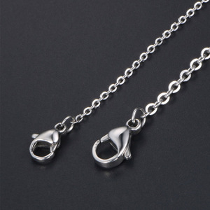 <b>Titanium</b> Steel Couple's Simple O-Shape <b>Chain</b> Necklace 1.5mm 2.5mm Men Women Gift Jewelry CE463 - Product Image 2