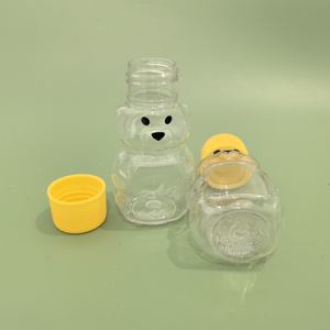 60ml Cartoon <strong>Bear</strong> Bottle Pet Transparent Mini Sample Exquisite <strong>Honey</strong> Bottle Plastic Pet Bottle With Screw Lid - Product Image 2
