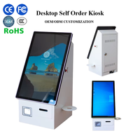 Kiosco Compacto de Autoservicio para Mostrador con Escáner QR, Pantalla Táctil, Todo en Uno, para Restaurantes, Cafeterías, Tiendas de Comida y Centros Comerciales