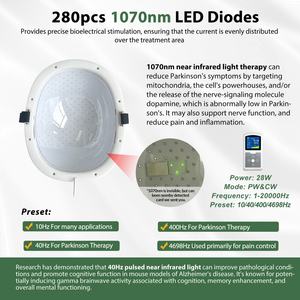 Lámpara de Fotobiomodulación, Neurofeedback, Casco de <span class=keywords><strong>Terapia</strong></span> de 1070 nm, Dispositivo Cerebral para Trastornos Ocupacionales, Parkinson, Pediátrico, para Alzheimer y Autismo - Product Image 4
