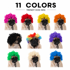 Peluca de Cosplay para Perros de Varios Estilos, Cola de Caballo Afro Rizada, Trenza de Pelo Sintético para Accesorios de Fotografía de Mascotas - Product Image 4