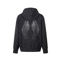 Nouvelle collection automne : Sweat à capuche unisexe brodé, coupe oversize décontractée pour homme, avec ailes brodées