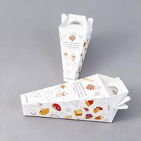 Boîte en papier biodégradable avec logo personnalisé Boîte de conteneur conique Pépites de poulet frites Boîte d'emballage alimentaire