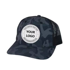 Haute qualité personnalisé réglable Snapback étiquette Logo Vintage avant patchs 6 panneaux broderie maille réglable casquettes de camionneur - Product Image 1