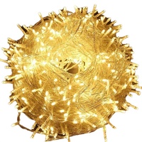 Guirlandes lumineuses féériques pour décorations de Noël, à suspendre aux fenêtres, au jardin, pour les mariages, les fêtes, écran LED, indice de protection IP44, à intensité variable, plusieurs longueurs