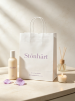 Sac shopping en papier personnalisé imprimé, sac fourre-tout cadeau de marque pour les confiseries et les pâtisseries