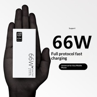 Banco de Energía de Carga Súper Rápida de 66W, 20000mAh de Gran Capacidad, Carga Rápida Bidireccional QC, Cargador Portátil con Logotipo Personalizado