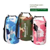 Sac de plage pliable et portable en bâche PVC imperméable avec logo personnalisé d'usine, sac étanche pour activités de plein air et océan, 2L/3L/5L/15L, toutes saisons