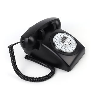 ロータリーダイヤル電話ビンテージ固定電話昔ながらのコード付き電話機械リング付きホームオフィスデスク - Product Image 4