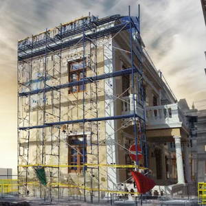 <span class=keywords><strong>Échafaudage</strong></span> en acier à cadre traversant avec échelle, plateforme industrielle robuste pour la construction et la maçonnerie - Product Image 6