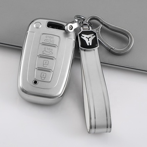 Funda de llavero de TPU de arena movediza plateada para <span class=keywords><strong>Hyundai</strong></span> Elantra Sonata Kia Forte Optima Spectra Protector accesorios de funda de llave de coche - Product Image 5