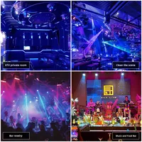 Barre lumineuse LED de teinture RGBW à 6 têtes, ensemble d'éclairage de scène mobile d'ordinateur pour salle de diffusion en direct DMX512 complet