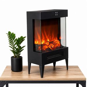<span class=keywords><strong>Caminetto</strong></span> Elettrico Autoportante di Alta Qualità a Risparmio Energetico con Fiamma 3D, Ventilatore Multifunzione e Funzione Senza Fumo - Product Image 2