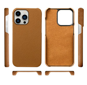 <span class=keywords><strong>Caja</strong></span> del teléfono de cuero personalizado de lujo de cuero con guijarros funda trasera para teléfono móvil para <span class=keywords><strong>Iphone</strong></span> 13 <span class=keywords><strong>14</strong></span> 15 16 Pro Max - Product Image 3