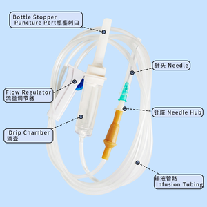 Equipo de Infusión Intravenosa Estéril Desechable de PVC con Regulador de Flujo para Uso en Clínicas Veterinarias - Product Image 2