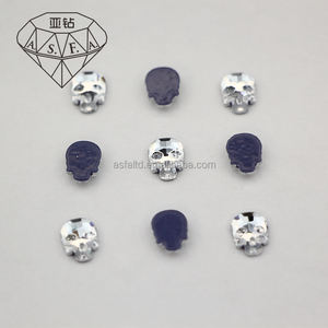 ASFA13 คริสตัลรูปทรงกระโหลก 6.8*8 มม. แบบติดด้วยความร้อน ss6 และ SS10 สำหรับเครื่องติดคริสตัลด้วยความร้อน ab crystal - Product Image 2