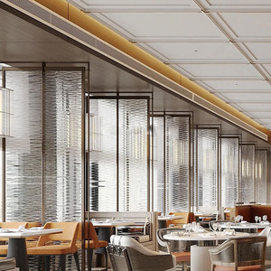 Tùy Chỉnh Sảnh Khách Sạn Vàng Cắt Laser Kim Loại Màn Hình Thép Không Gỉ Không Thấm Nước Bong Bóng Trang Trí Phòng Chia Phân Vùng - Product Image 5