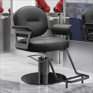 Modern Design Portable Metal Hydraulic Orange Barber Chair 360 Degree Swivel Function for Salon Furniture Living Room Hotel Use - Product Image 4