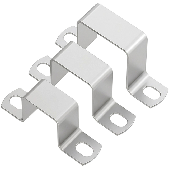 304 Stainless Steel Square Tube Clamp Saddle Clamp with L Bracket Square Pipe Strap for Frame Railing Solar Mount