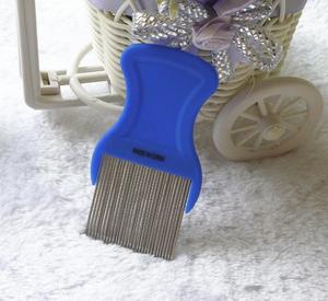 Manico in plastica Scanalato In Acciaio Inox Lungo Denti Pulizia Dei Capelli Umani <span class=keywords><strong>Pidocchi</strong></span> Nit Tick Delle Pulci <span class=keywords><strong>Pidocchi</strong></span> Pettine - Product Image 5