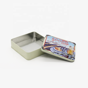 โรงงานผลิตกล่องดีบุกทรงสี่เหลี่ยมผืนผ้าเกรดอาหารพร้อมฝาปิด กล่องโลหะสำหรับใส่ขนมเค้ก ช็อกโกแลต คุกกี้ บิสกิต ของขวัญ  แบบกำหนดเองได้ - Product Image 4