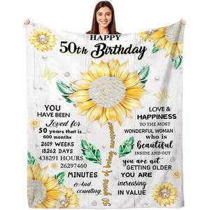<b>Pink</b> Black Gold 60th Birthday Flannel Blanket <b>Throw</b> Blanket Nap Blanket Breathable Skin Friendly for Home Office Nap OEM ODM - Product Image 3