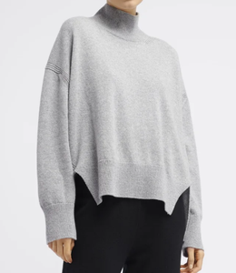 Pull court en cachemire uni à <span class=keywords><strong>col</strong></span> <span class=keywords><strong>roulé</strong></span> pour <span class=keywords><strong>femme</strong></span>, coupe ample, tricot décontracté, personnalisable – Grande Vente - Product Image 3