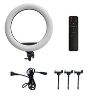Promotion : Anneau lumineux LED réglable de 18 pouces 55W pour photographie et maquillage, avec trépied et lumière d'appoint pour selfies