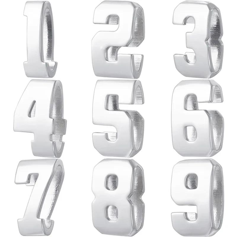 Cuentas pequeñas de oro blanco con agujero recto digital