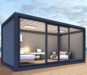 Conteneur maritime modifié de 20 pieds, portable, respirant, en aluminium, pliable, bureau, résidence modulaire haut de gamme, hôtel au design moderne 1 - Product Image 1