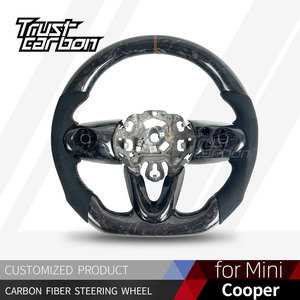 <span class=keywords><strong>Volant</strong></span> personnalisé noir forgé en fibre de carbone brillante avec poignée en daim pour <span class=keywords><strong>Mini</strong></span> Cooper Countryman Clubman S SE <span class=keywords><strong>JCW</strong></span> 2016-2023 - Product Image 2