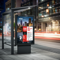Mini Pantalla LED de 65 Pulgadas IP65 para Exteriores, Máquina de Publicidad Digital, Resistente al Agua y a Explosiones, Gestión Remota CMS, Tienda Minorista