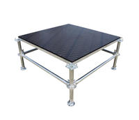 Scène en treillis d'acier d'usine pour événements, plateforme modulaire à hauteur réglable, scène de concert en plein air, plateforme imperméable antidérapante