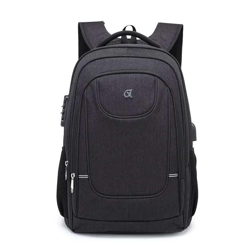 Men Shoulder Bags Black Travel Big Student Laptop Backpack Nylon With With Usb And Headphone Port