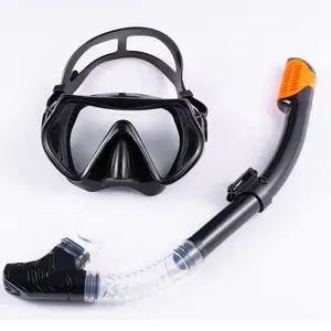 Masker Snorkel kustom, peralatan selam Scuba, perlengkapan Snorkeling profesional untuk dewasa, Set masker selam silikon