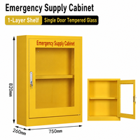 Armoire de sécurité industrielle en acier pour la prévention des incendies avec portes transparentes et serrure pour usage commercial et bureautique
