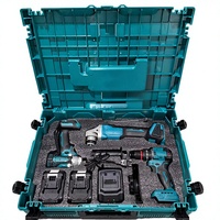 Kit de perceuses électriques 21V, meuleuse d'angle sans fil portable 21V, clé à chocs, perceuse, ensemble d'outils électriques au lithium