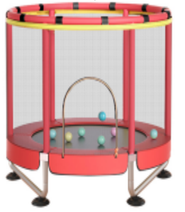 Petit <span class=keywords><strong>trampoline</strong></span> rond pour enfants de plus de 5 ans, 140x160cm, peut supporter <span class=keywords><strong>500</strong></span> livres. Fabriqué en tissu Oxford et en tubes d'acier épais. - Product Image 2