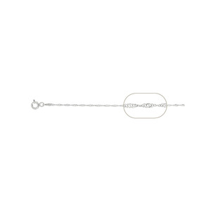 Cadena de plata 925 Unisex más vendida hecha en Italia joyería de moda tratamiento galvánico Singapur 020 para regalo - Product Image 1