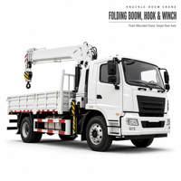 Grue sur camion à flèche hydraulique en acier renforcé pour projets à l'étranger et services de levage de matériaux à l'exportation