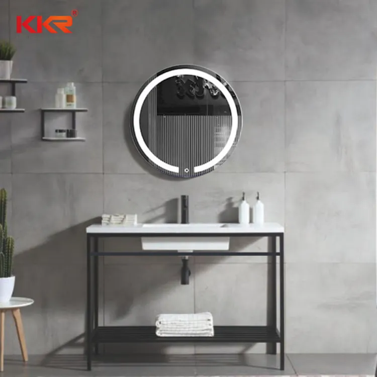 Gambe bagno bagno vanità Set Hotel in acciaio inox commerciale moderno KKR acrilico superficie solida/in acciaio inox Vanity Nook