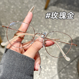 Monture de lunettes Yuanxiang ronde 2107 en titane pur, monture intégrale légère pour femmes aux petits visages - Product Image 4