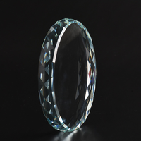 Vente en gros de plaque de tournesol en cristal K5 Verre vierge bon marché Prix Gravure laser 3d personnalisée Verre de cristal rond pour cadeau d'affaires
