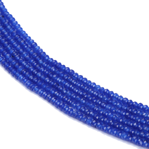 Perles de saphir en vrac de qualité AAA, pierres précieuses de jade bleu naturel, formes variées - coupe brillante carrée ovale poire 8 mm calibrées - Product Image 4